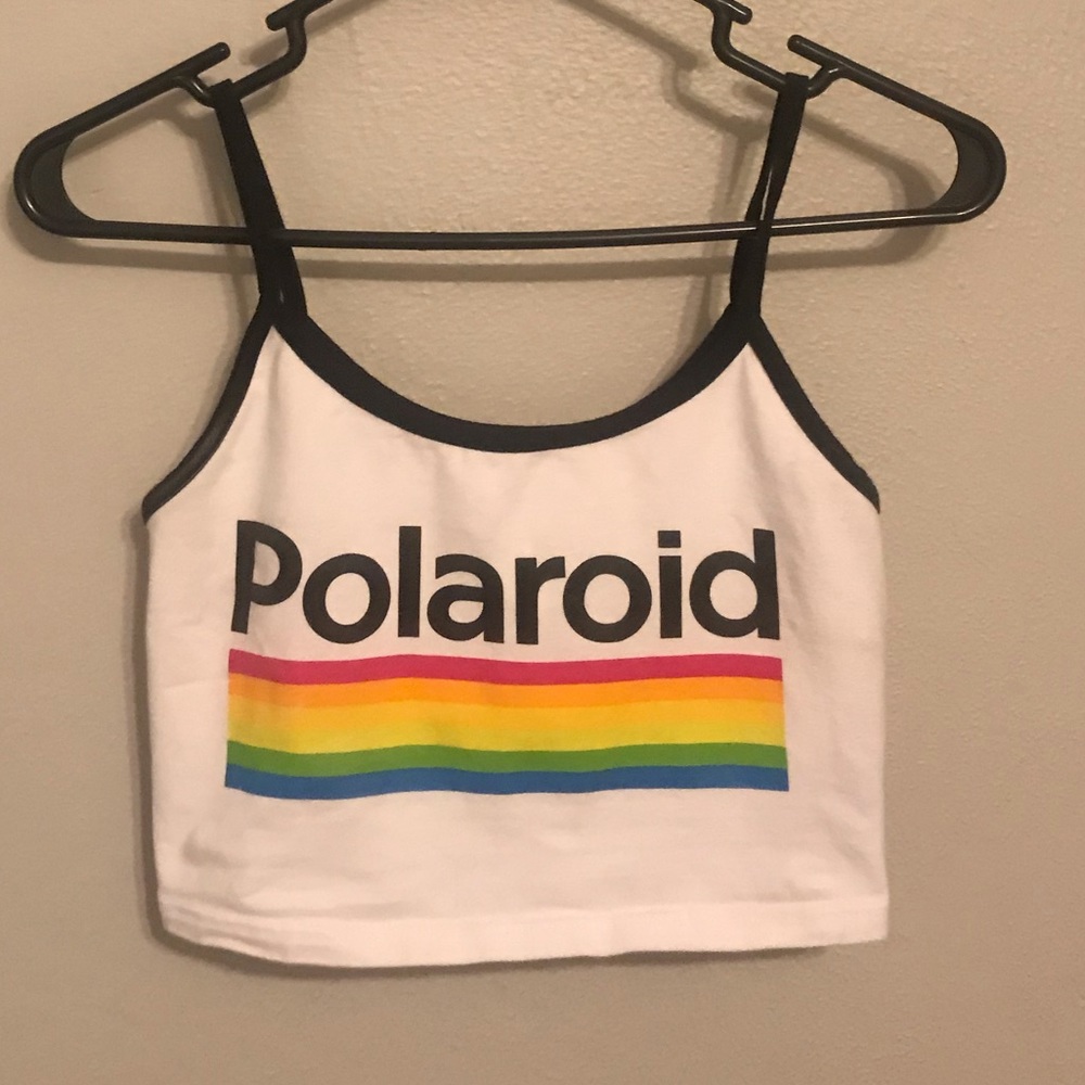 Cropped Polaroid tank top